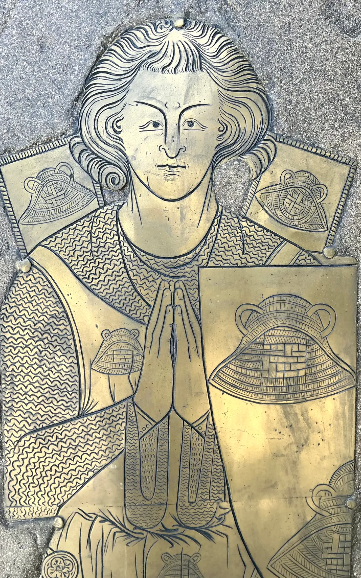 Vintage Monumental Knight Brass Rubbing — additional photo 5