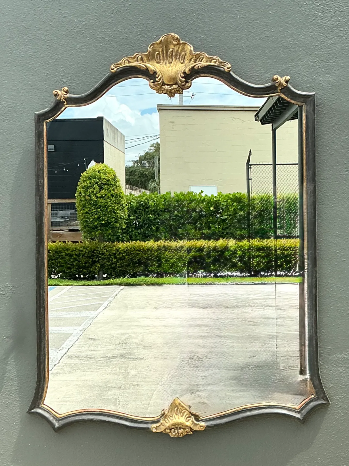 Vintage Ornate Carved Wood Mirror — additional photo 3