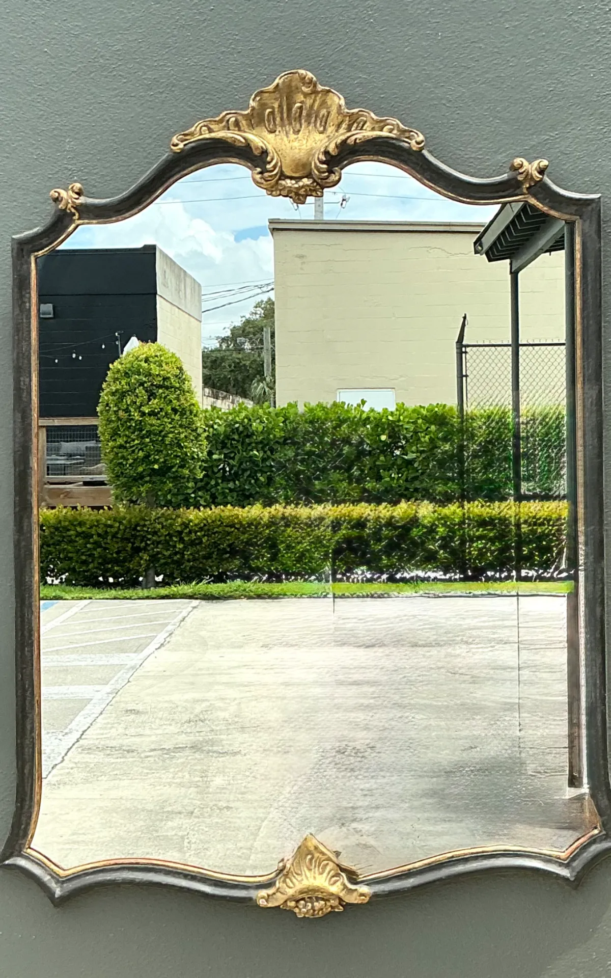 Vintage Ornate Carved Wood Mirror — additional photo 3