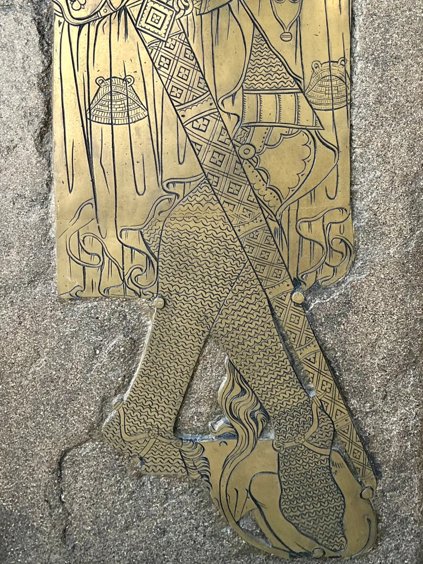 Vintage Monumental Knight Brass Rubbing — additional photo 7