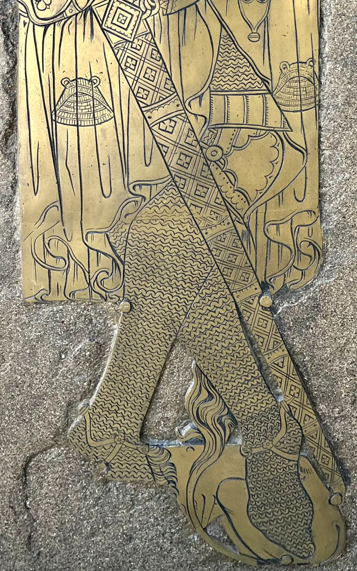 Vintage Monumental Knight Brass Rubbing — additional photo 7