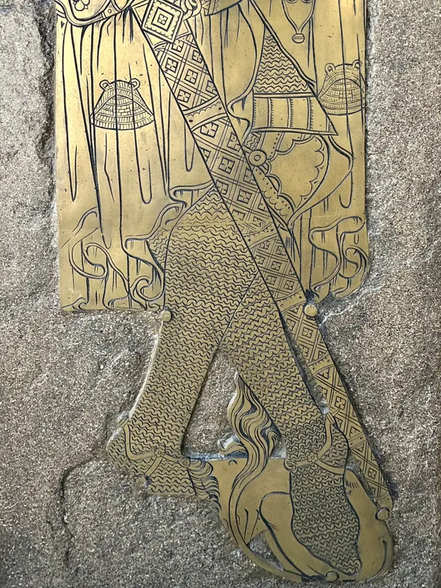 Vintage Monumental Knight Brass Rubbing — additional photo 7