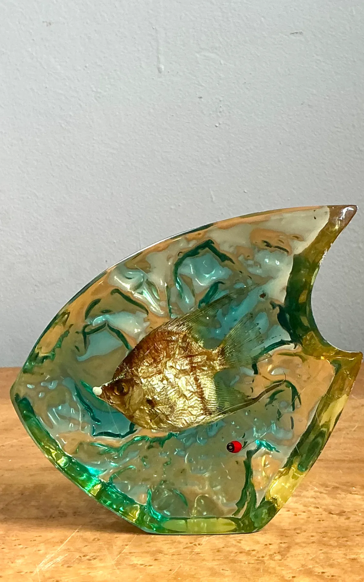 Vintage Italian Lucite Fish Sculpture — additional photo 2