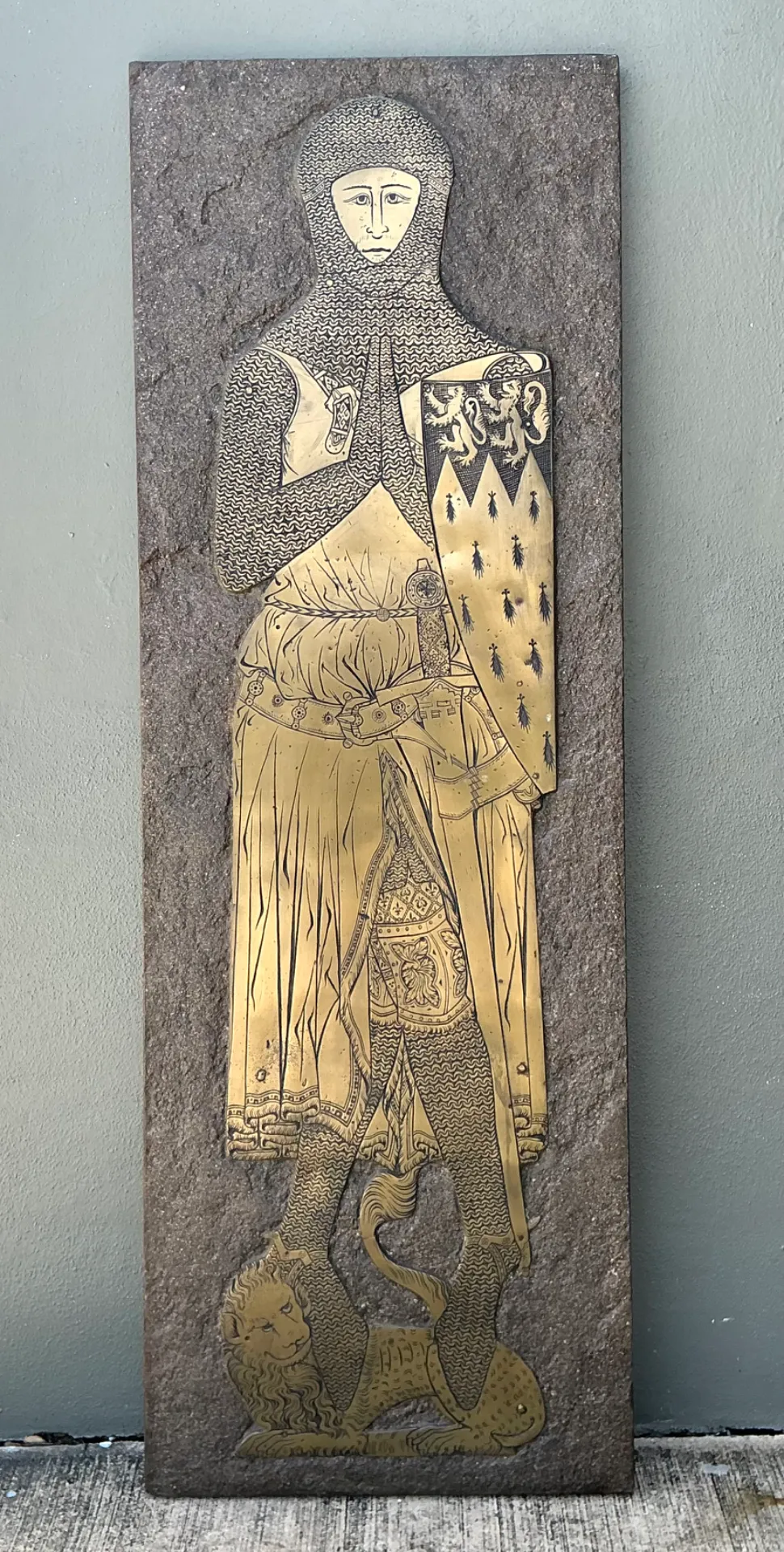 Vintage Monumental Knight Brass Rubbing — additional photo 5