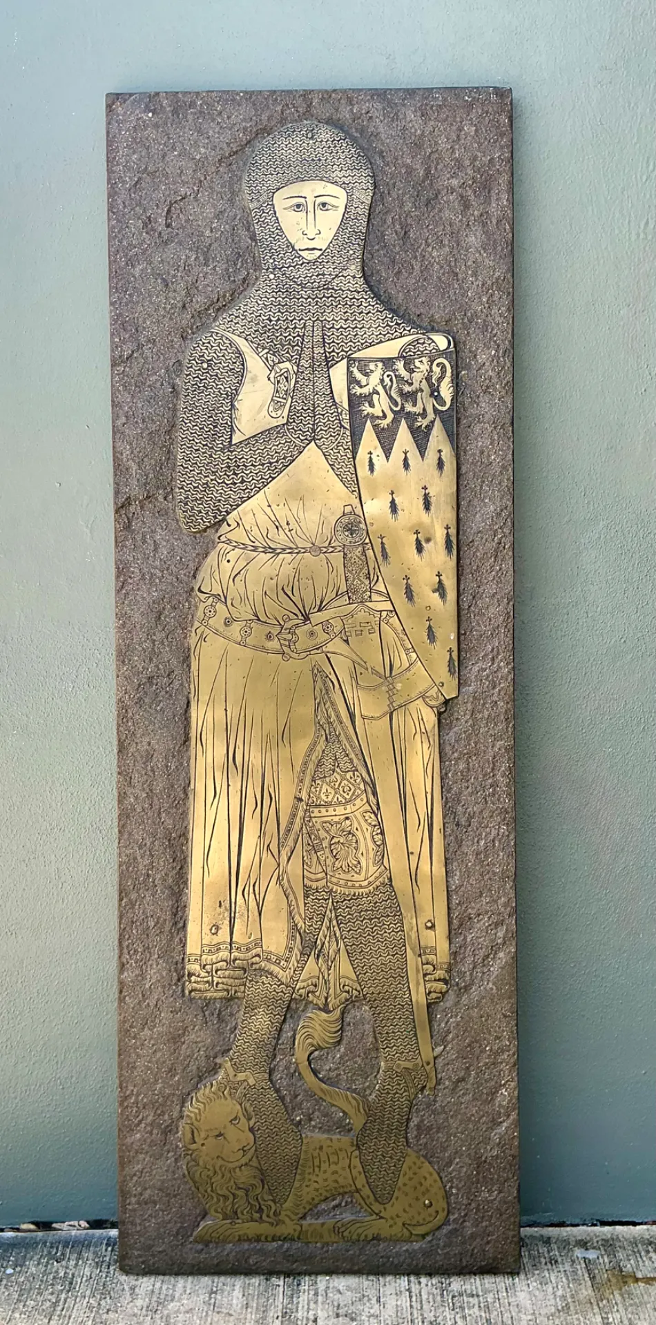 Vintage Monumental Knight Brass Rubbing — additional photo 8