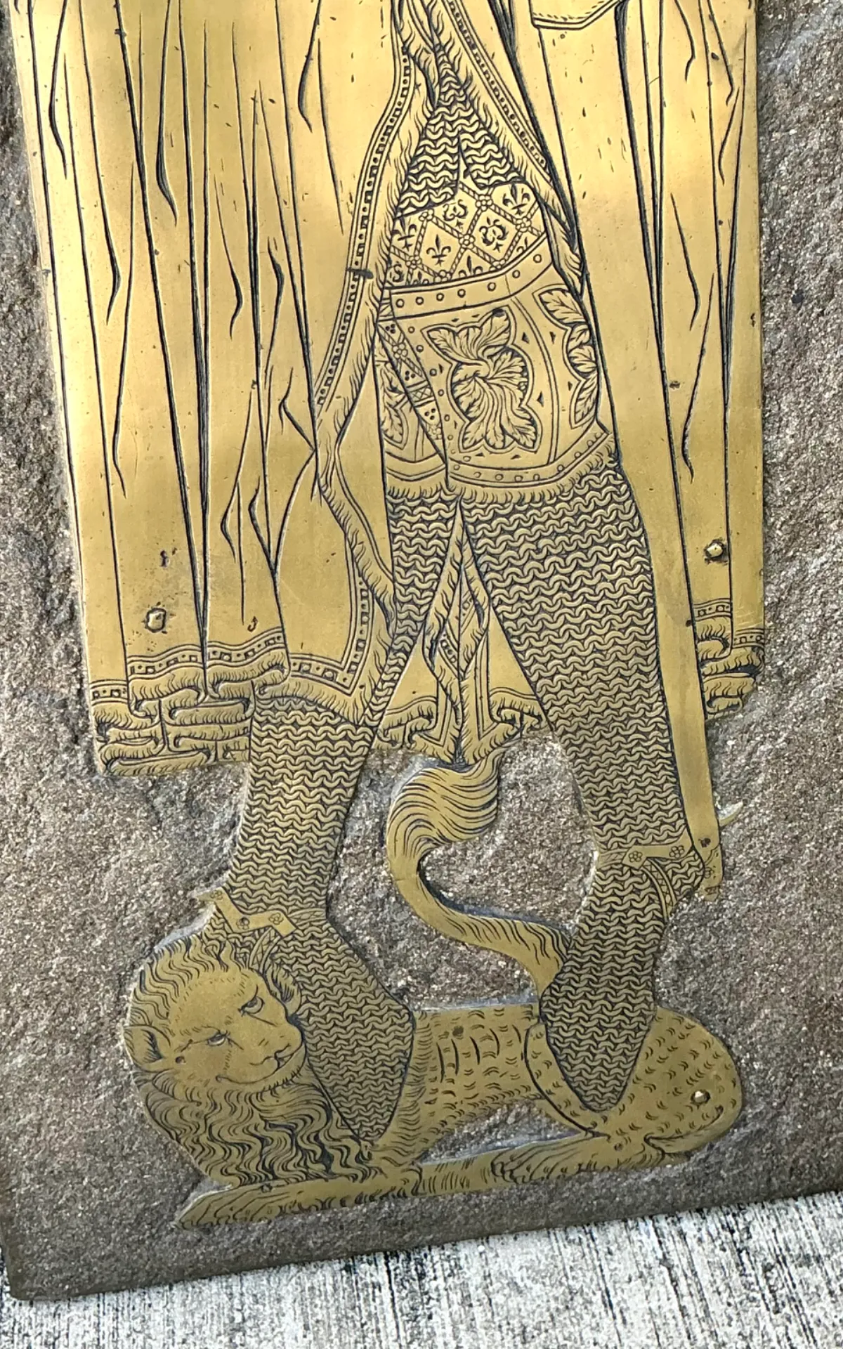 Vintage Monumental Knight Brass Rubbing — additional photo 3