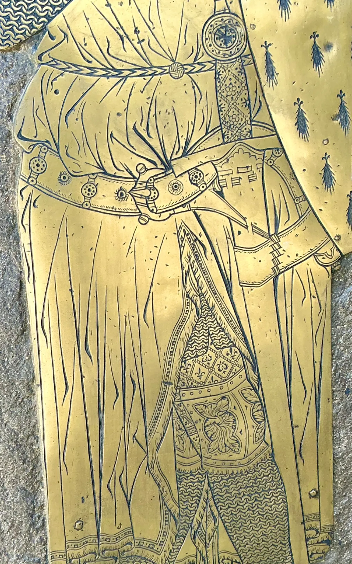 Vintage Monumental Knight Brass Rubbing — additional photo 2