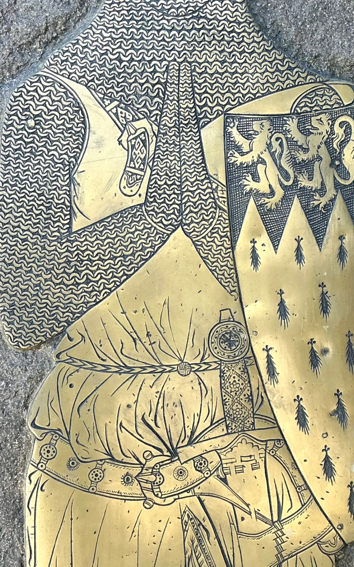 Vintage Monumental Knight Brass Rubbing — additional photo 6