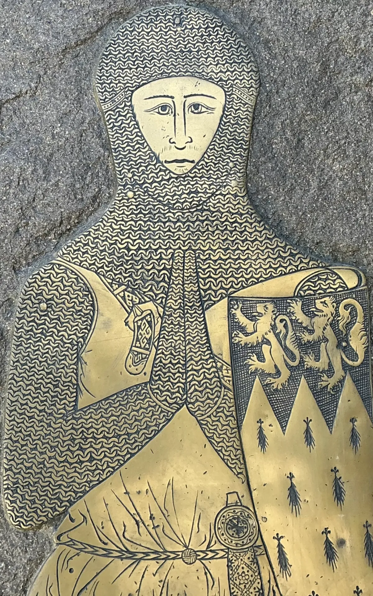 Vintage Monumental Knight Brass Rubbing — additional photo 7