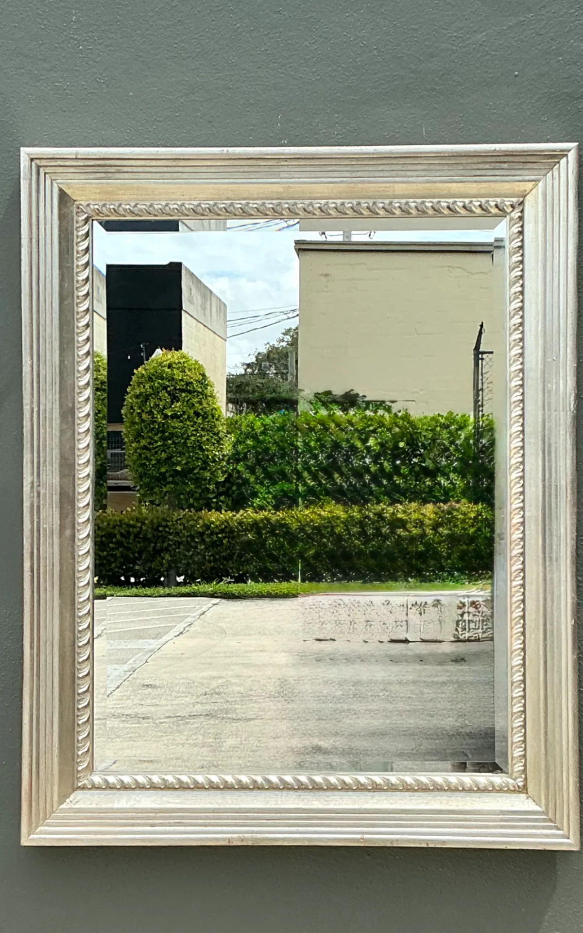 Vintage Carved Wood and Mirrored Glass Mirror — additional photo 3