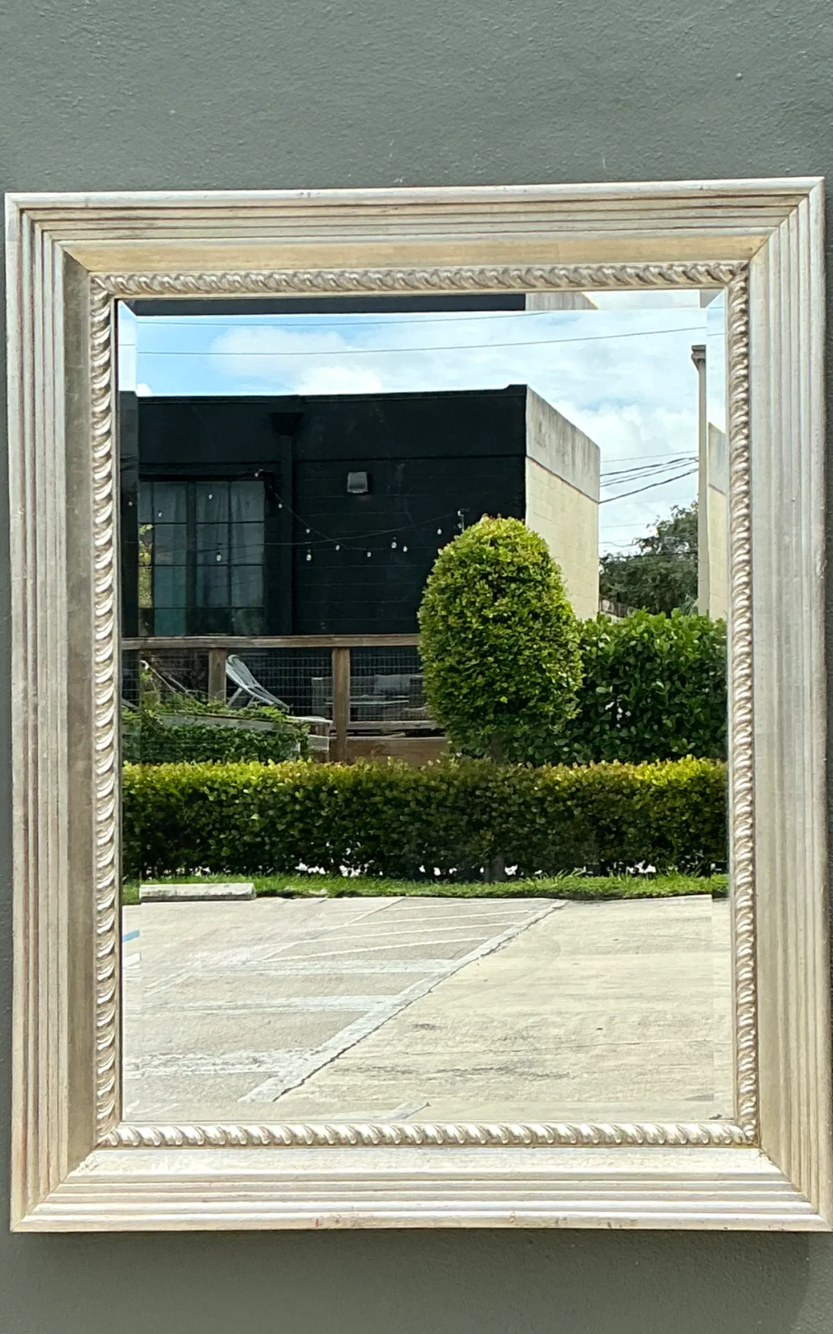 Vintage Carved Wood and Mirrored Glass Mirror — additional photo 2