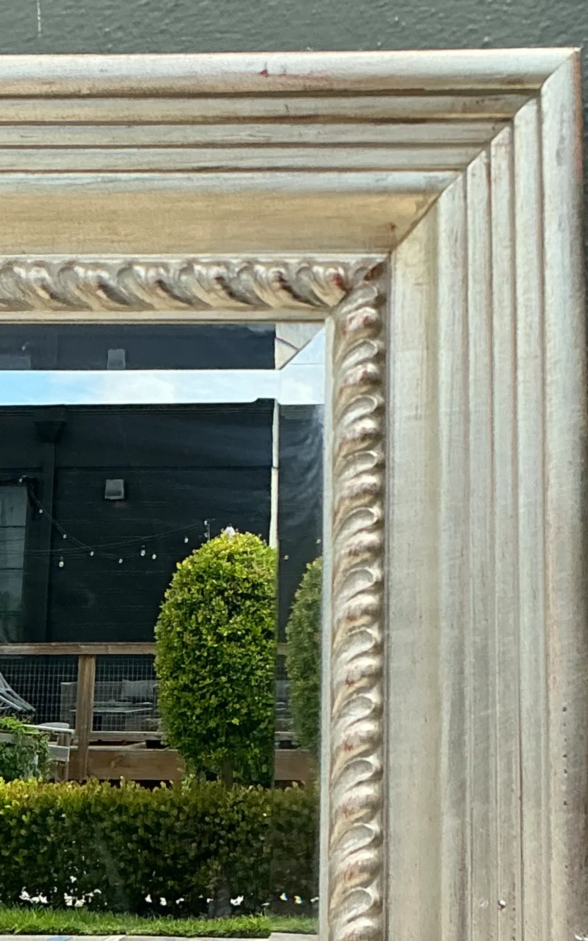 Vintage Carved Wood and Mirrored Glass Mirror — additional photo 4