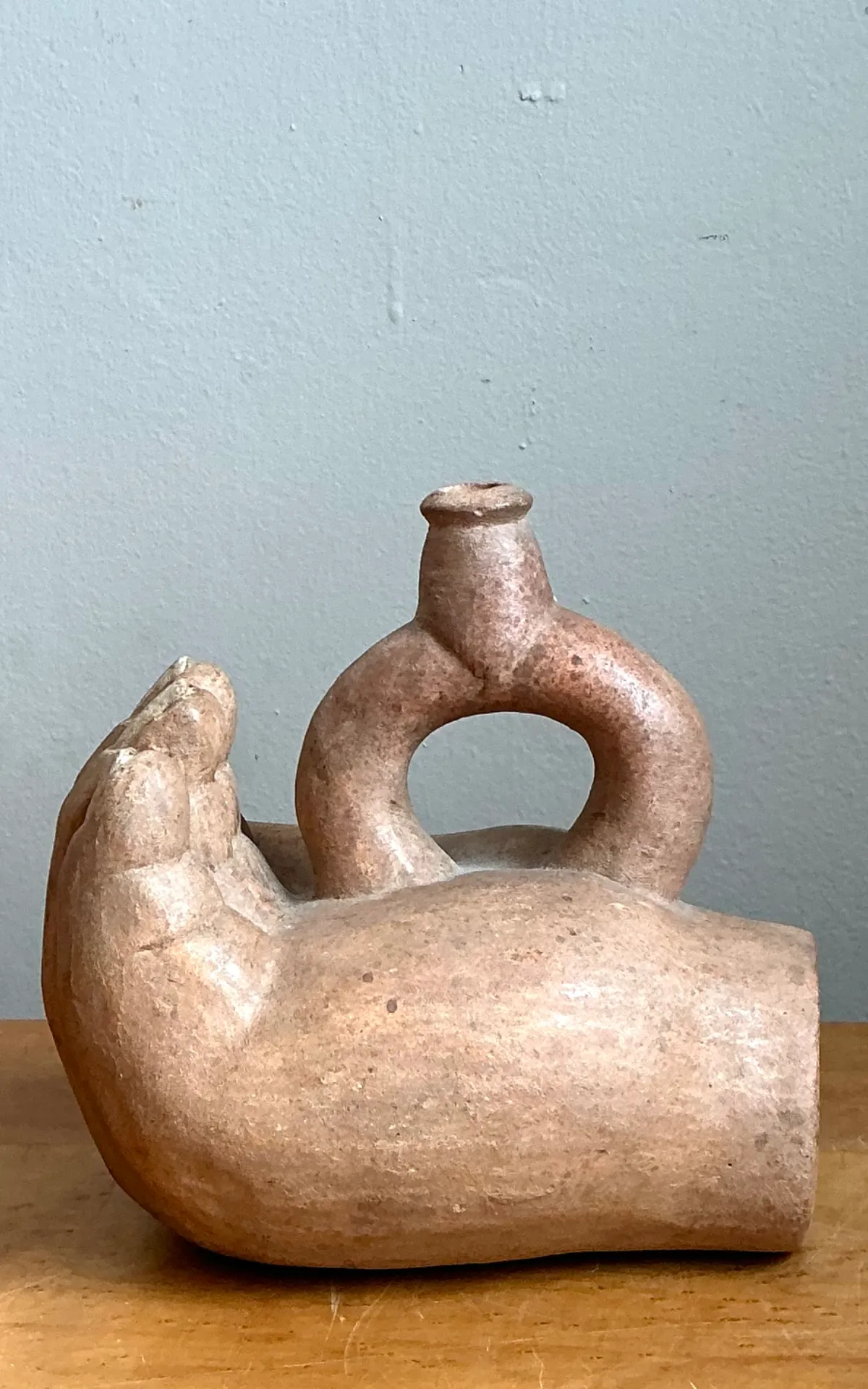 Vintage Sculptural Terracotta Vase — additional photo 8