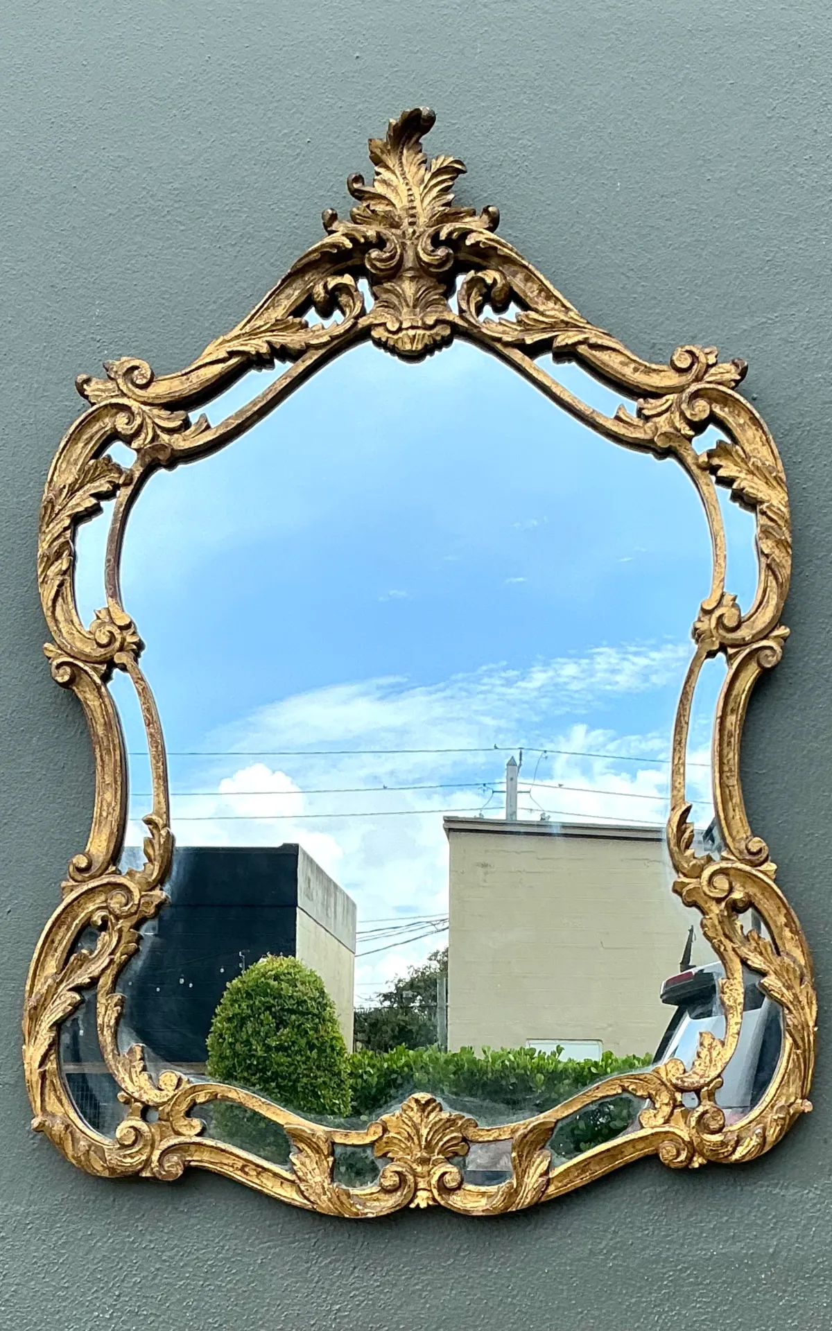Vintage Rococo Style Gold Frame Mirror — additional photo 4