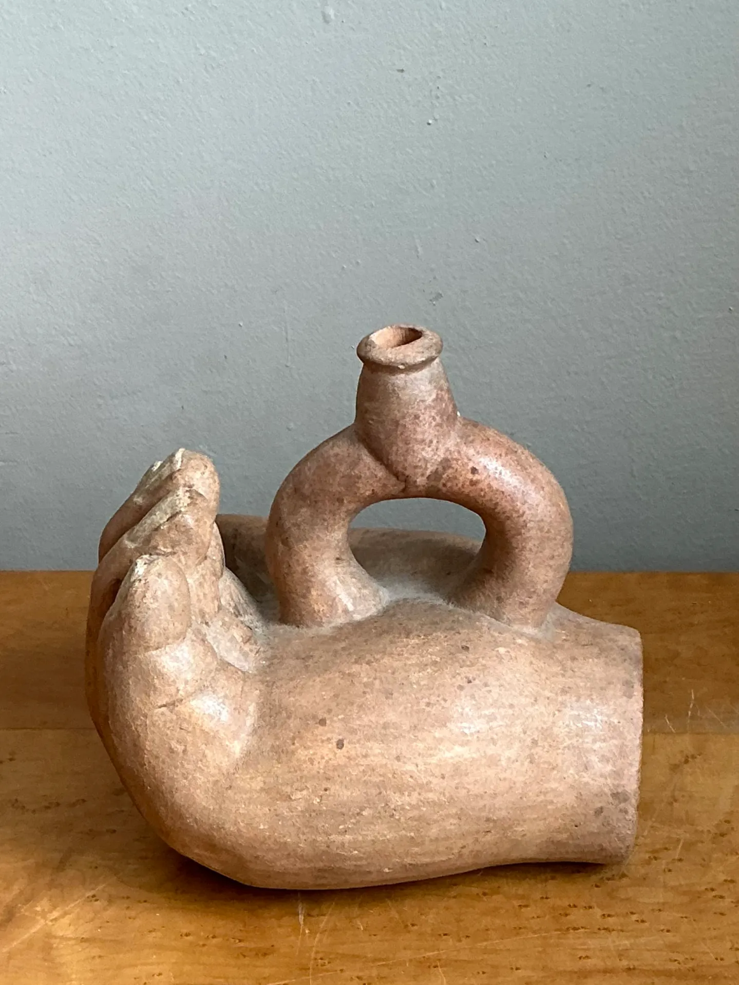 Vintage Sculptural Terracotta Vase — additional photo 1
