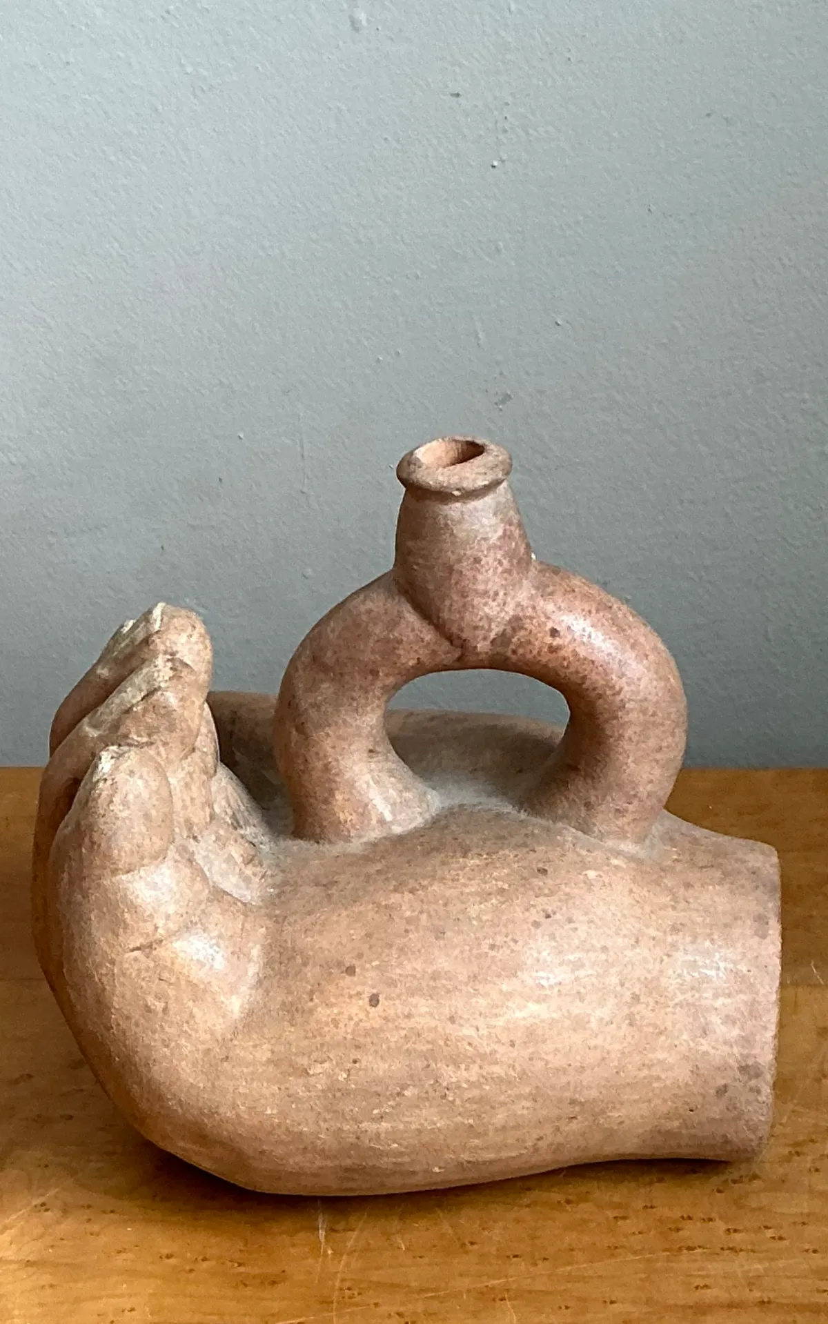 Vintage Sculptural Terracotta Vase