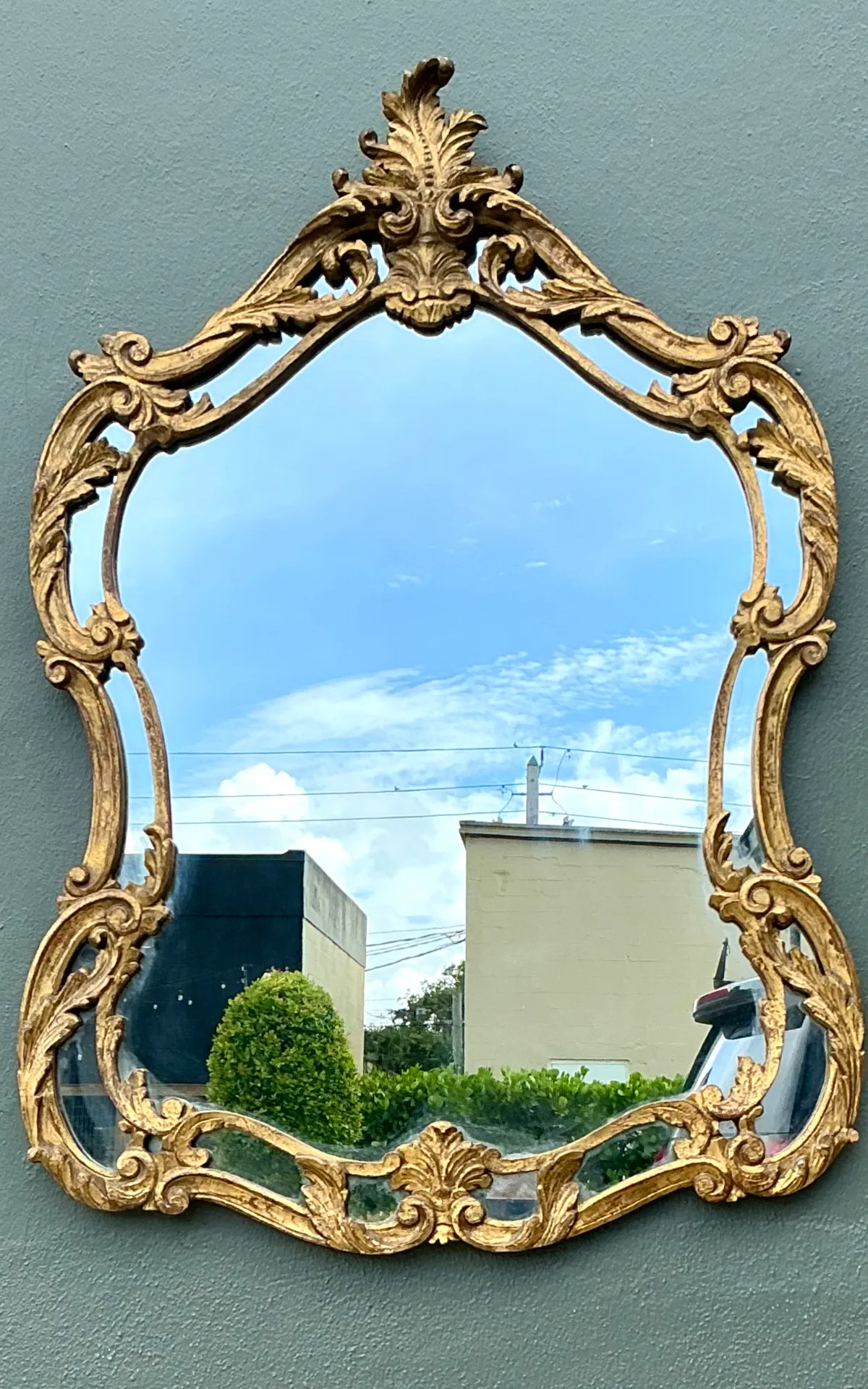 Vintage Rococo Style Gold Frame Mirror — additional photo 3