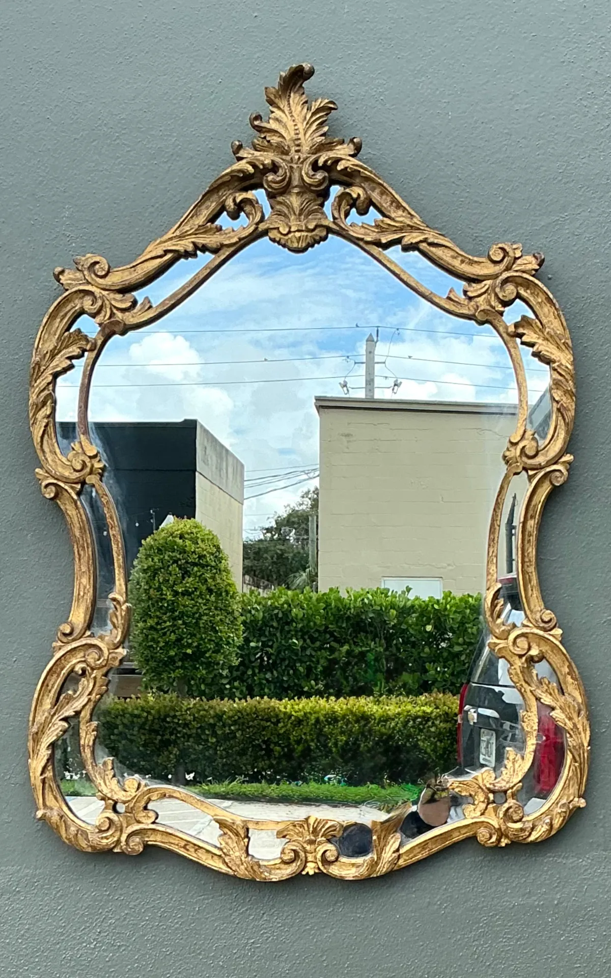 Vintage Rococo Style Gold Frame Mirror — additional photo 6