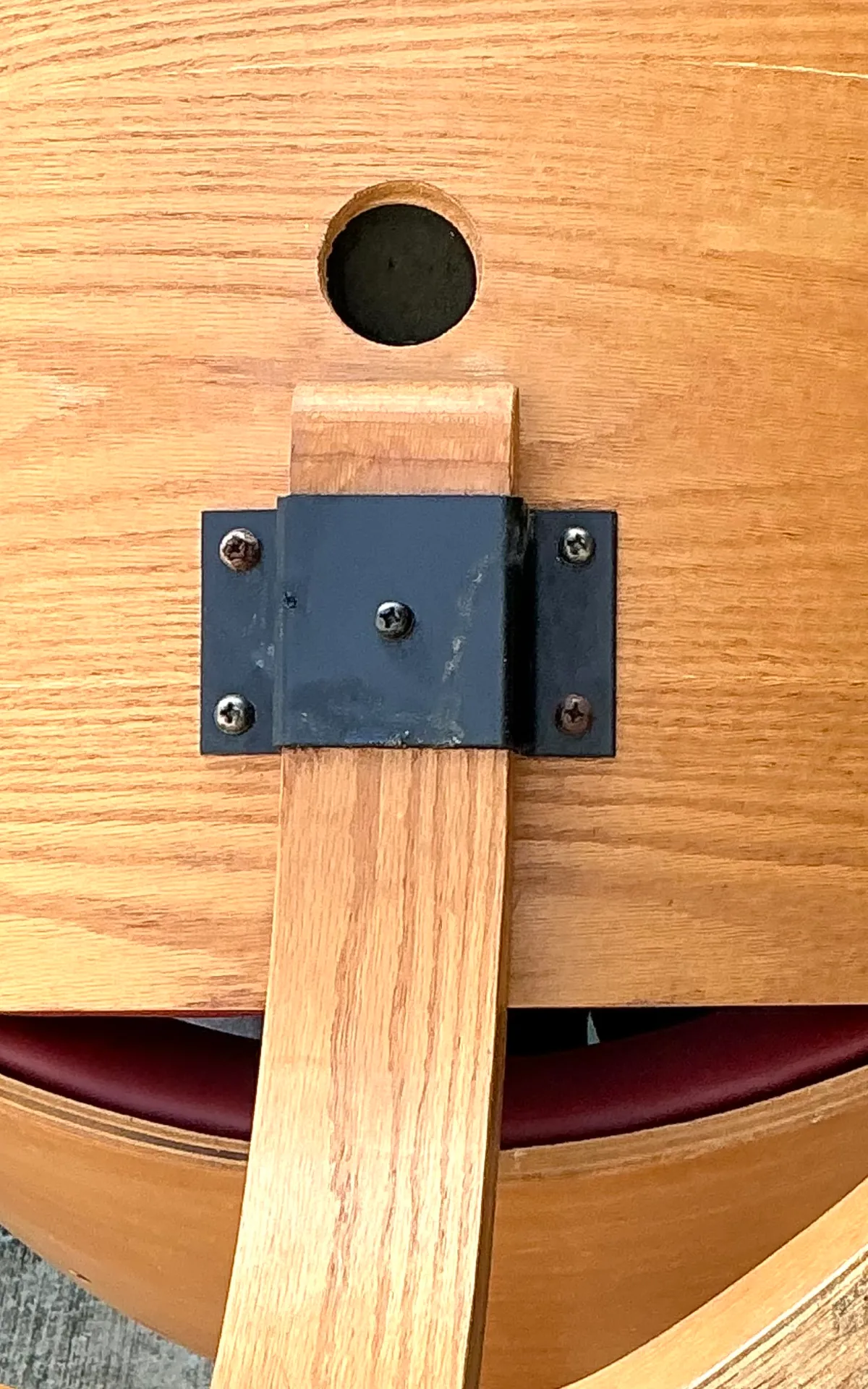 Vintage Wood and Vinyl Cantilever Chair After George Mulhauser — additional photo 4