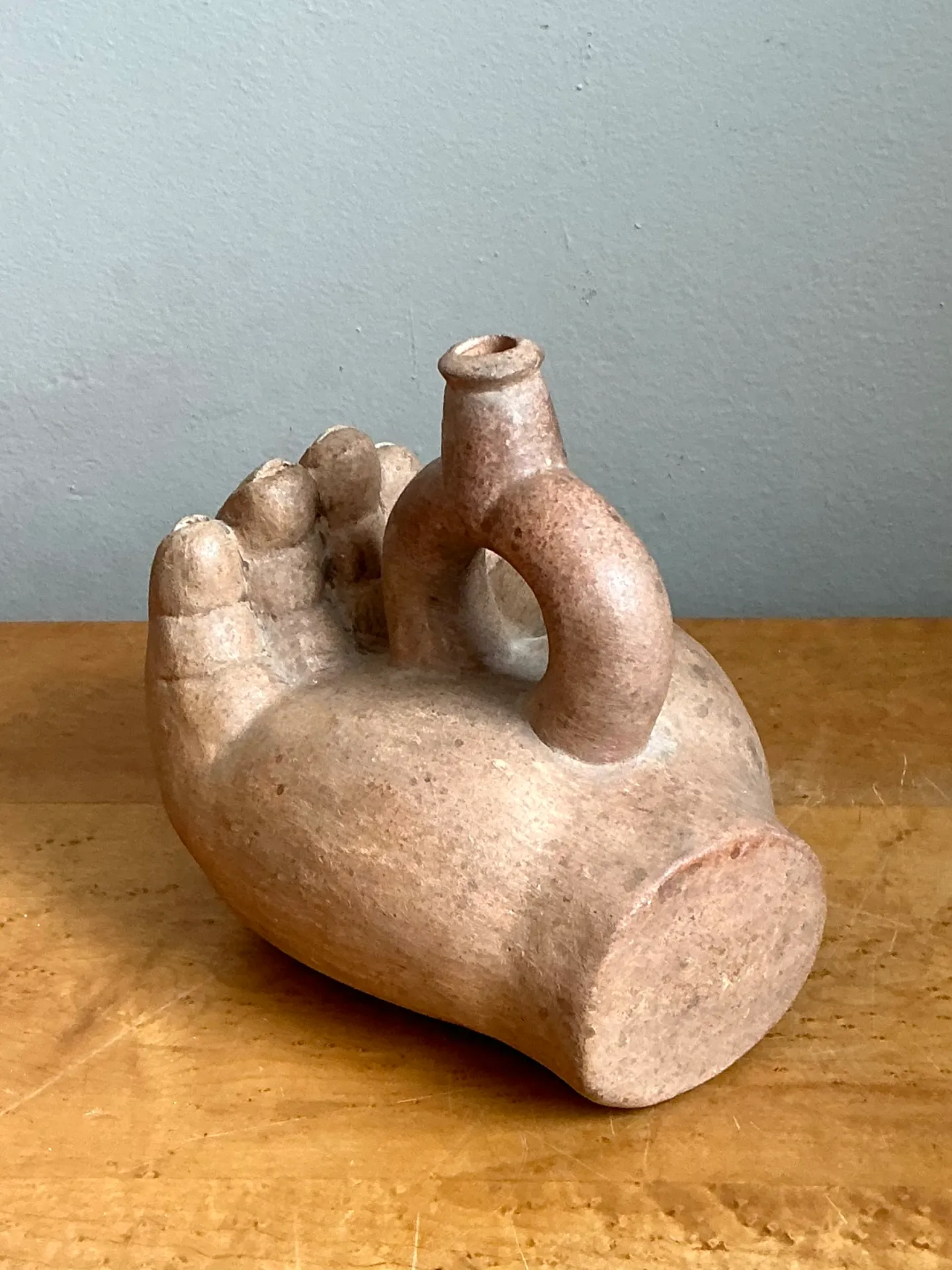 Vintage Sculptural Terracotta Vase — additional photo 2