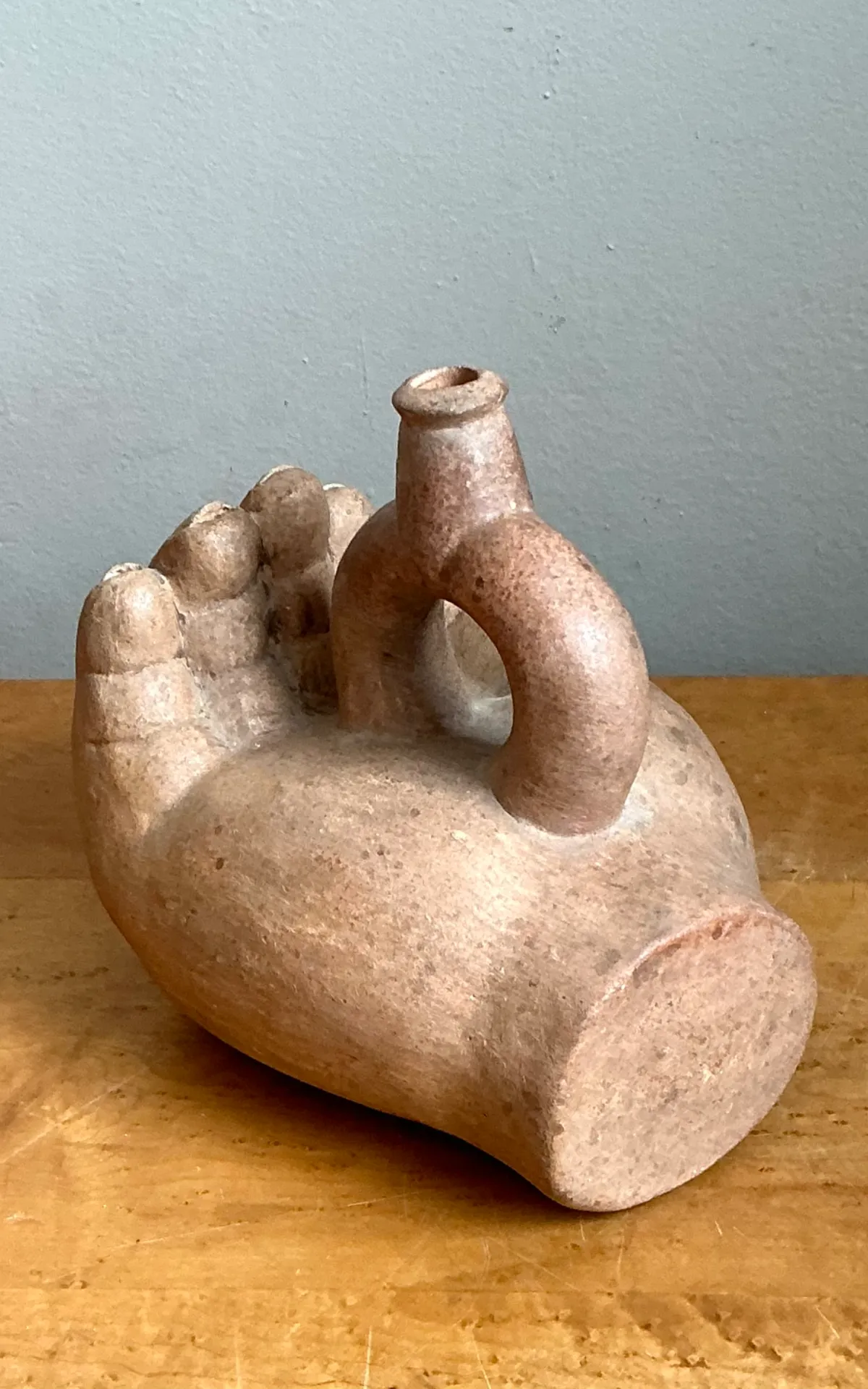 Vintage Sculptural Terracotta Vase — additional photo 2