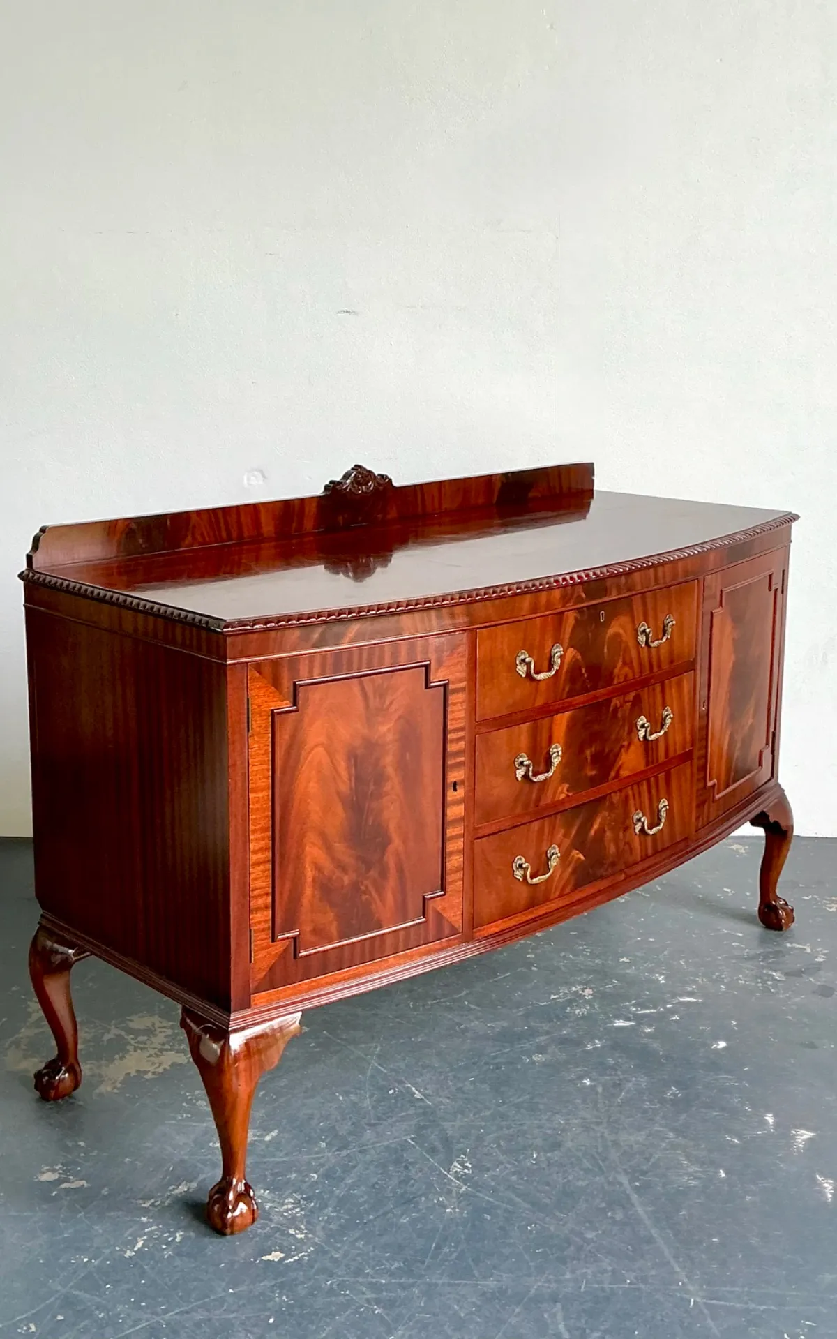 Vintage Flame Mahogany Chippendale Sideboard — additional photo 5