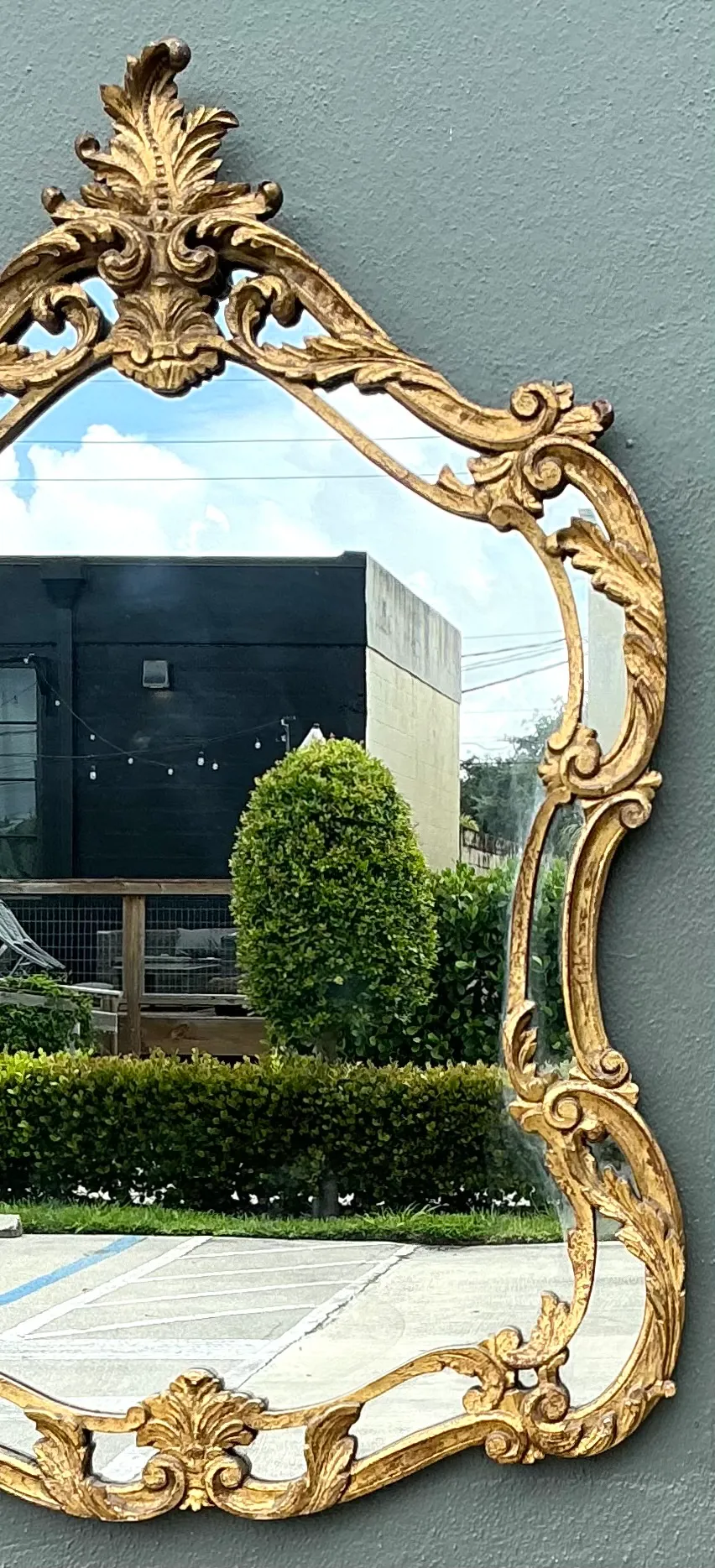 Vintage Rococo Style Gold Frame Mirror — additional photo 7