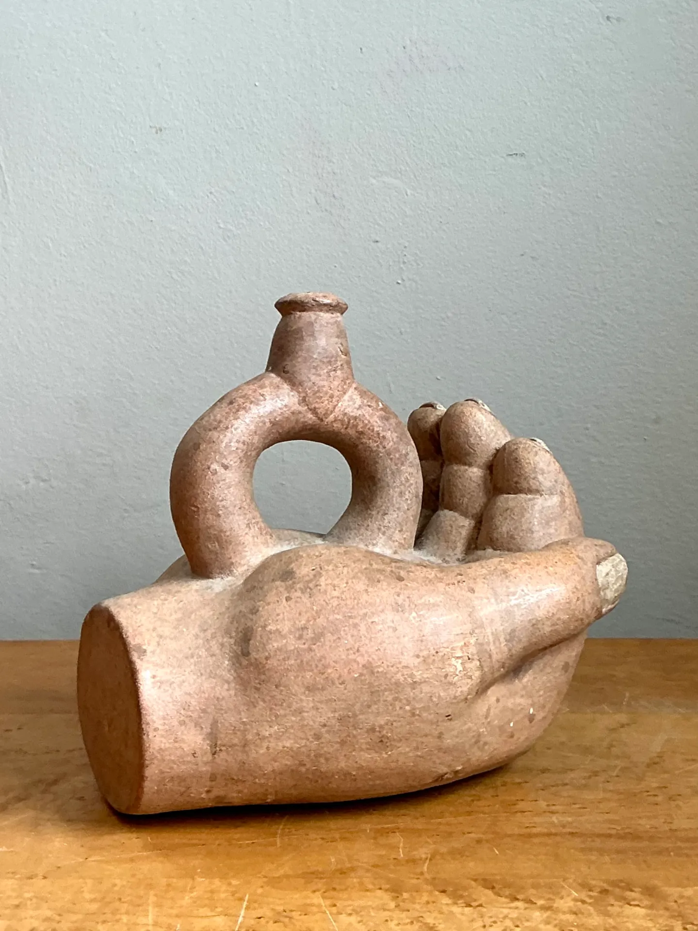Vintage Sculptural Terracotta Vase — additional photo 4