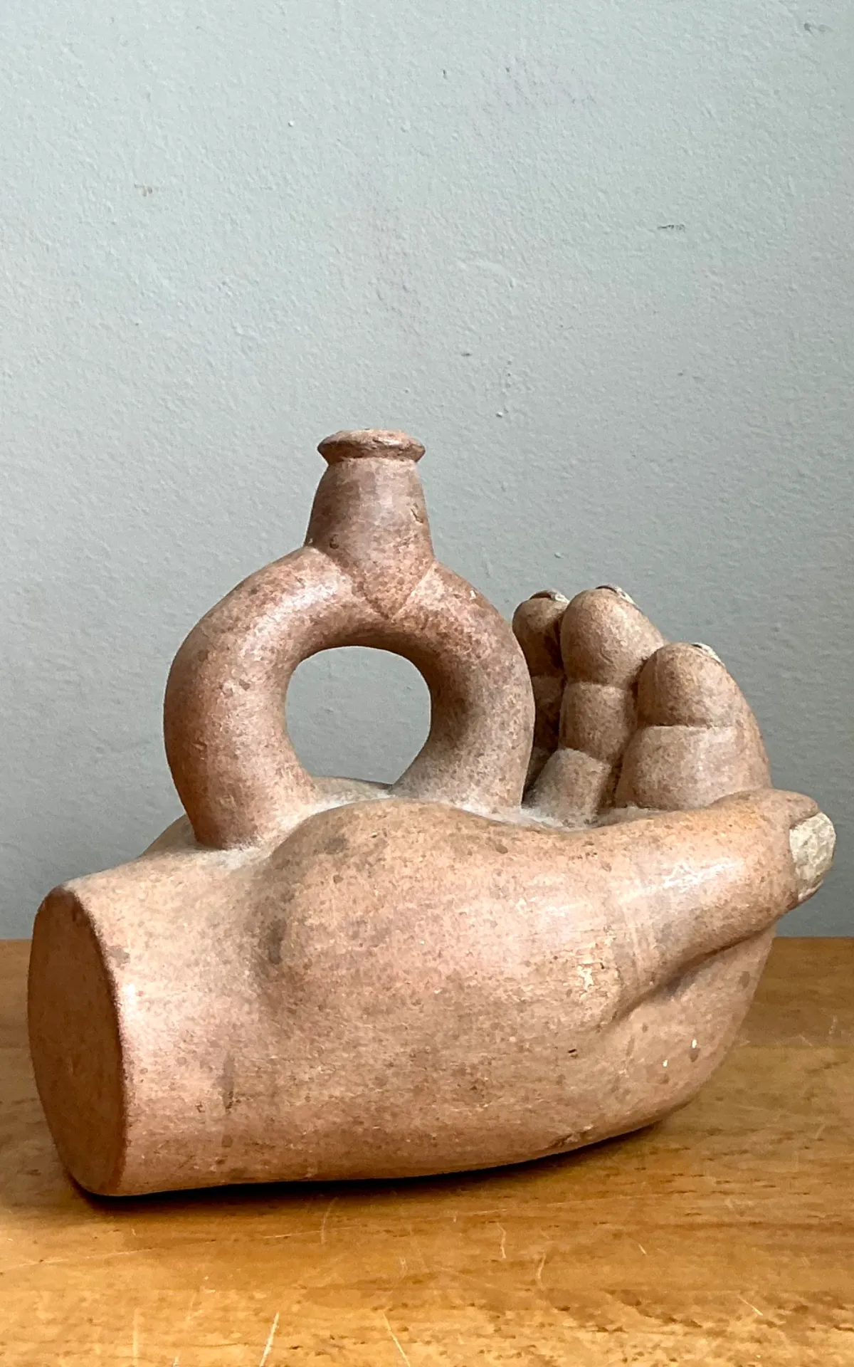Vintage Sculptural Terracotta Vase — additional photo 4