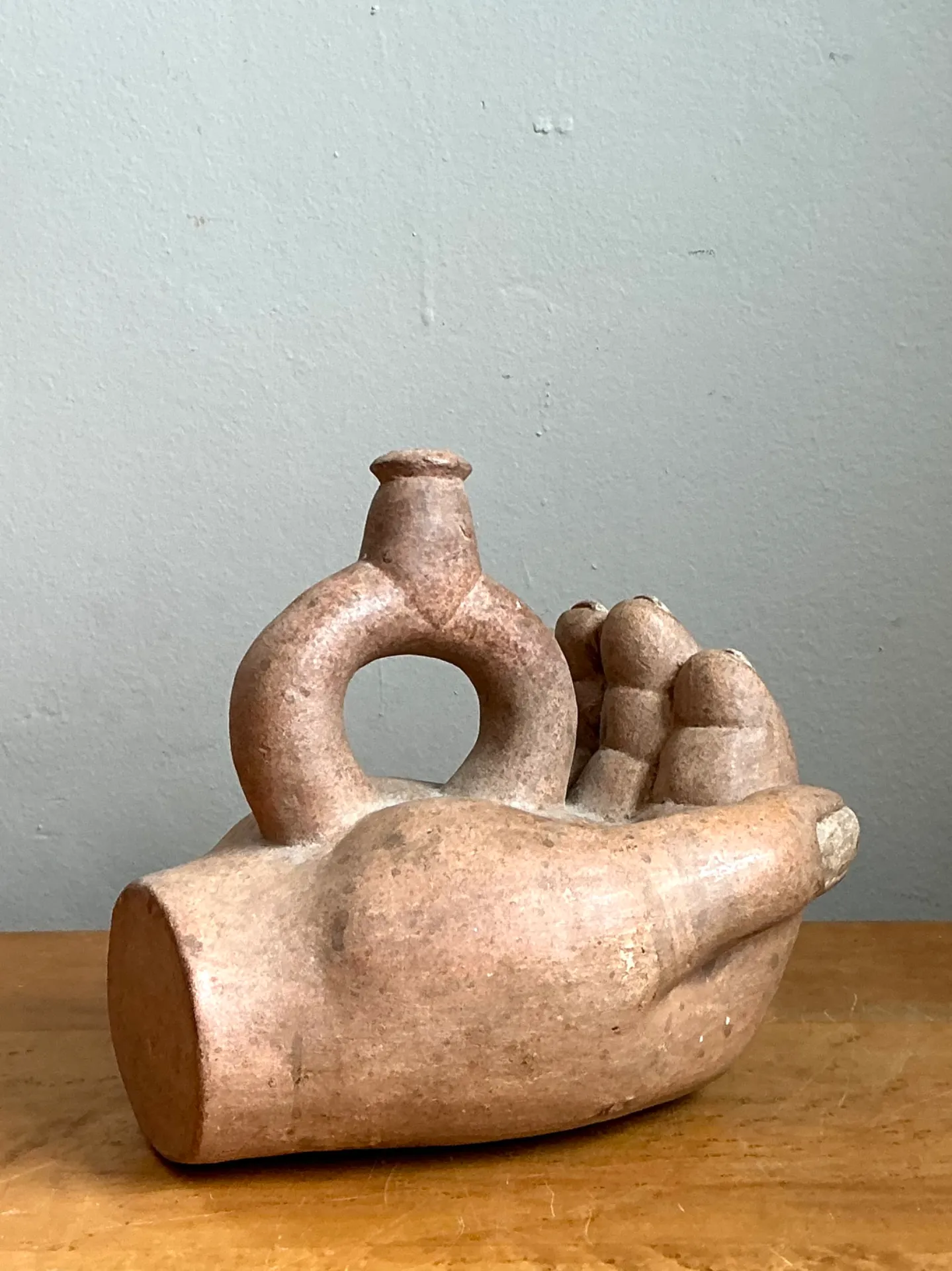 Vintage Sculptural Terracotta Vase — additional photo 5