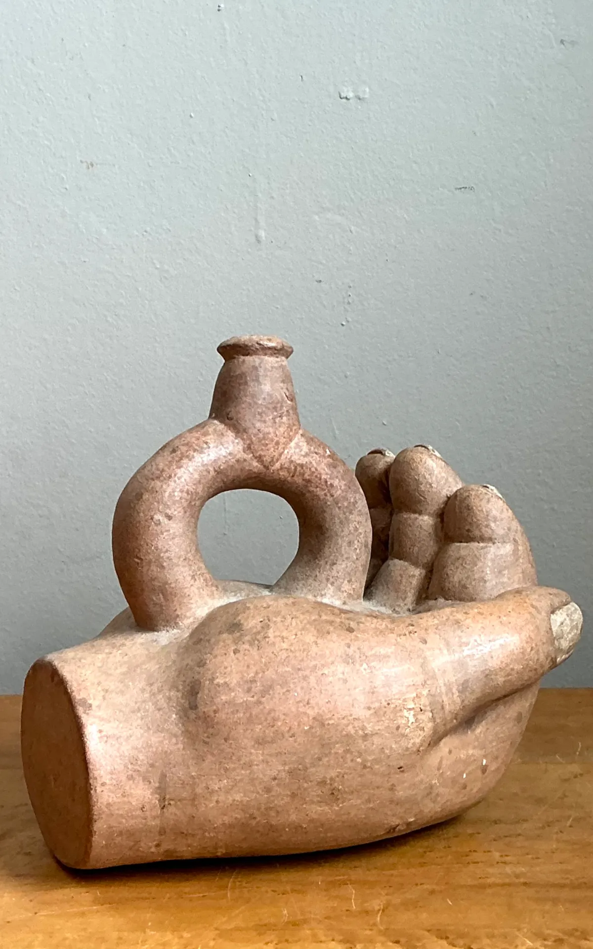 Vintage Sculptural Terracotta Vase — additional photo 5