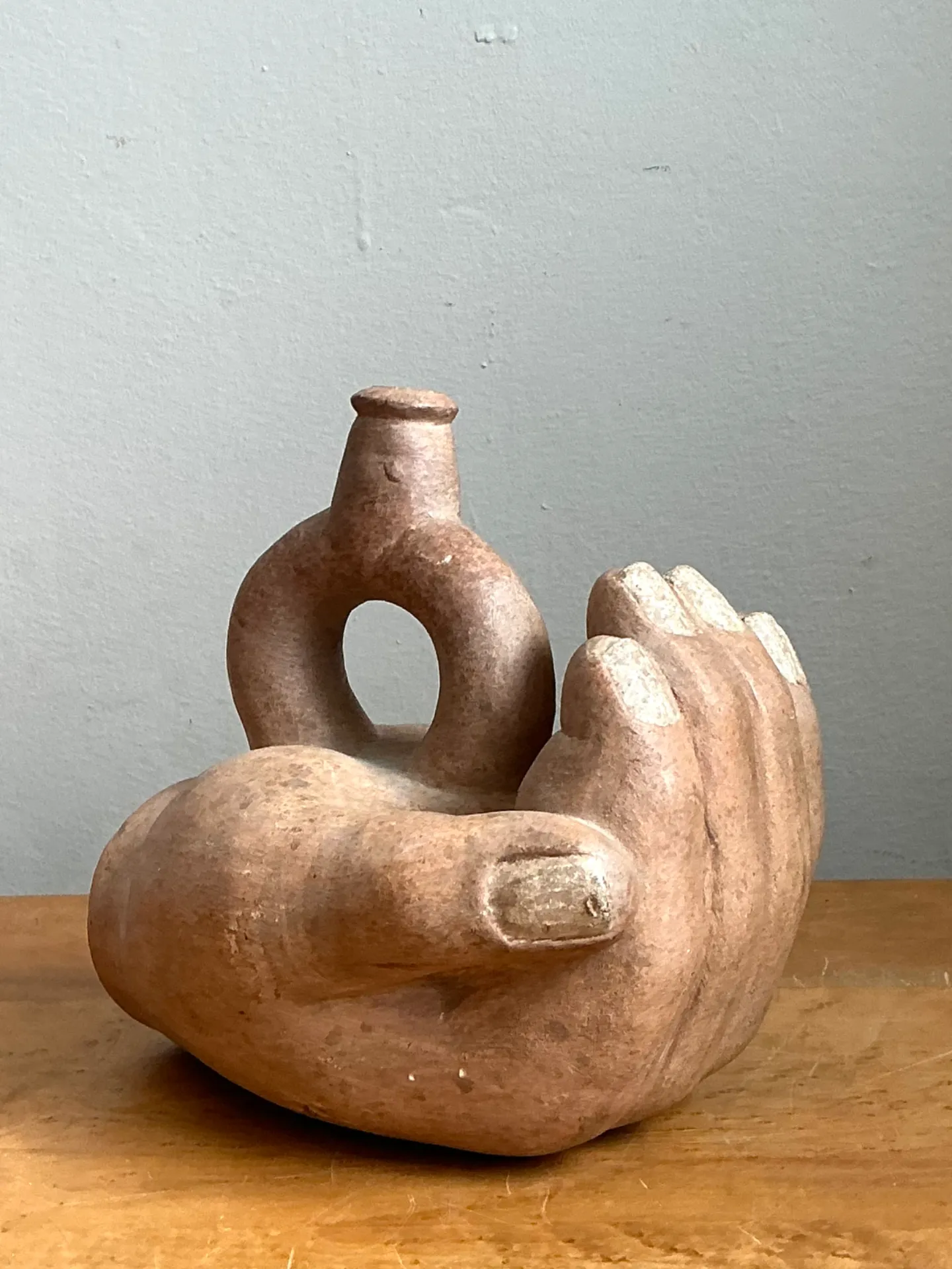 Vintage Sculptural Terracotta Vase — additional photo 7