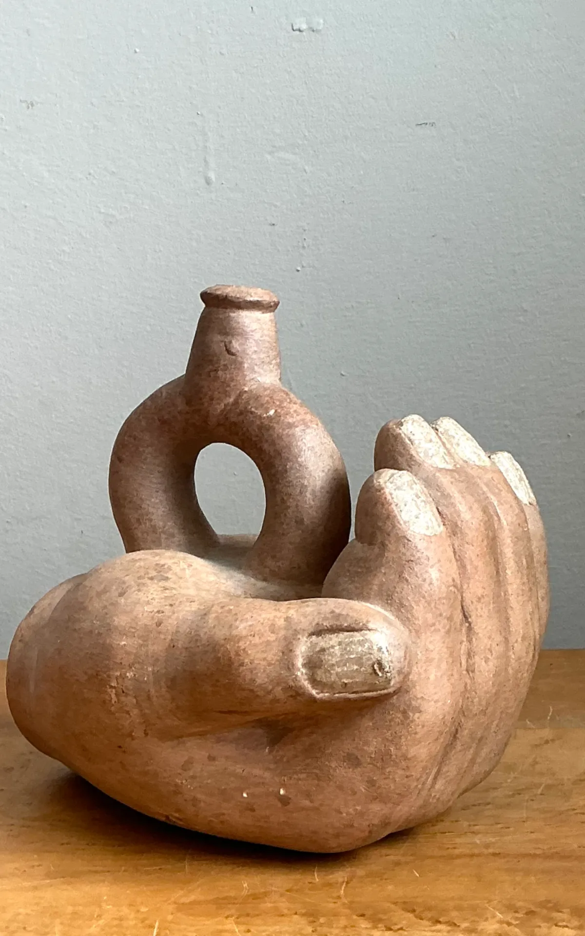 Vintage Sculptural Terracotta Vase — additional photo 7