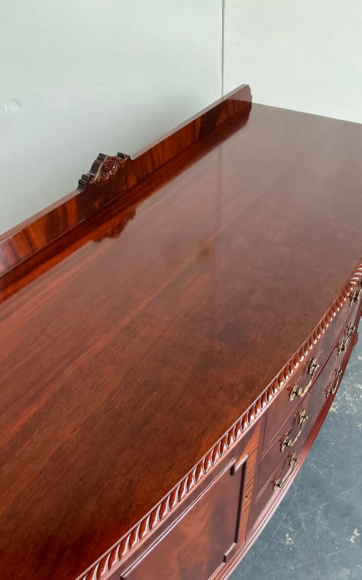 Vintage Flame Mahogany Chippendale Sideboard — additional photo 7