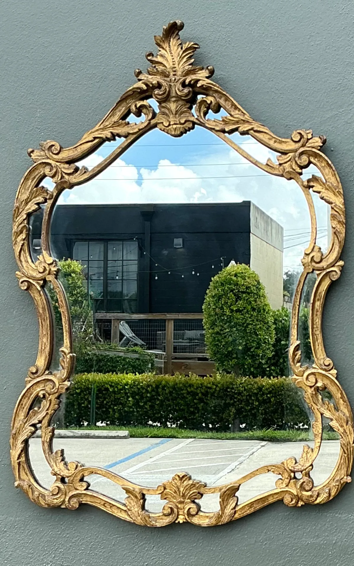 Vintage Rococo Style Gold Frame Mirror — additional photo 2