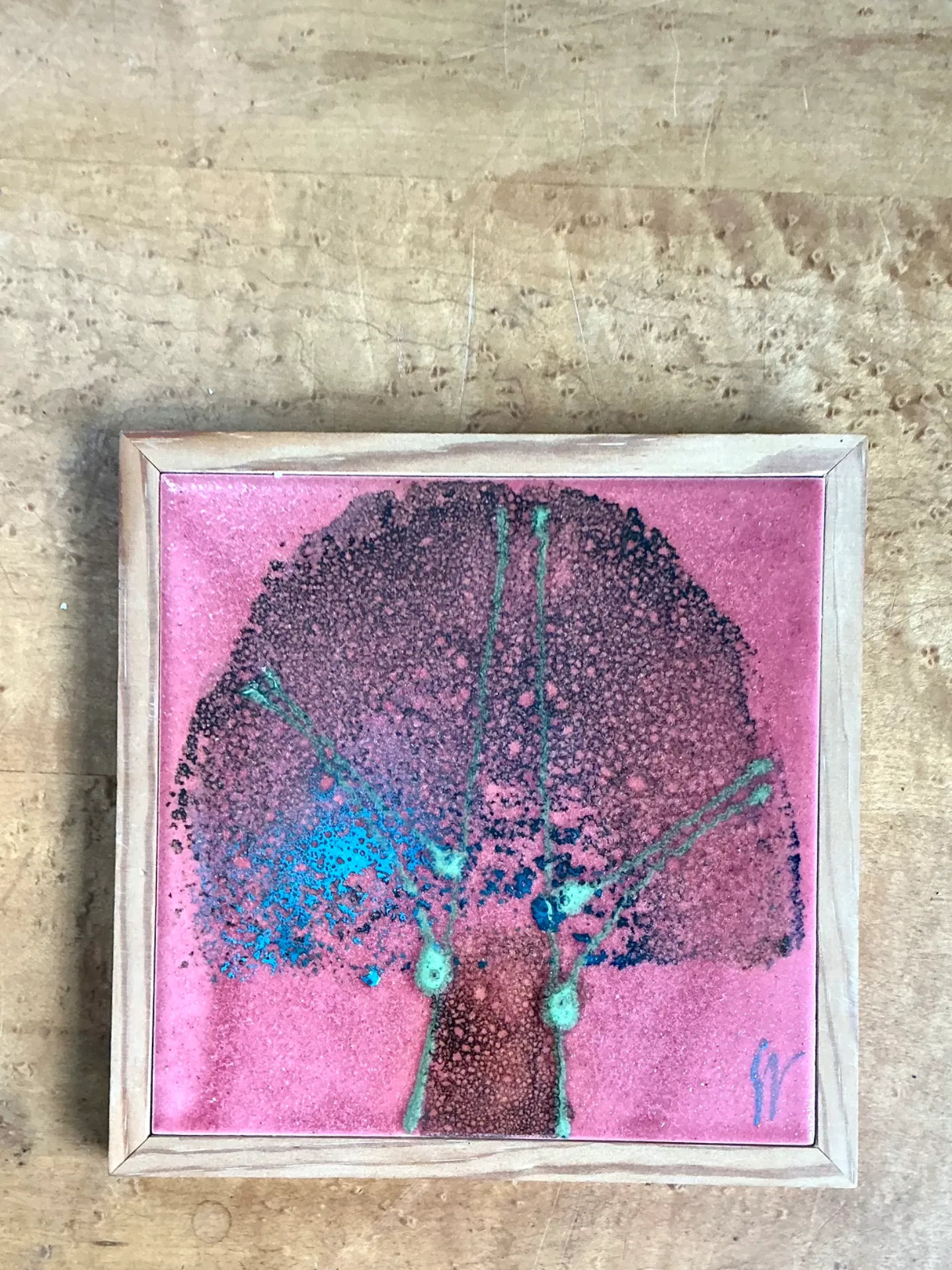 Vintage Abstract Ceramic Tile Art — additional photo 5