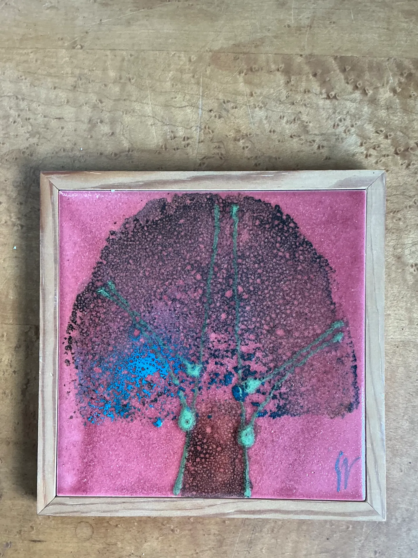 Vintage Abstract Ceramic Tile Art — additional photo 6