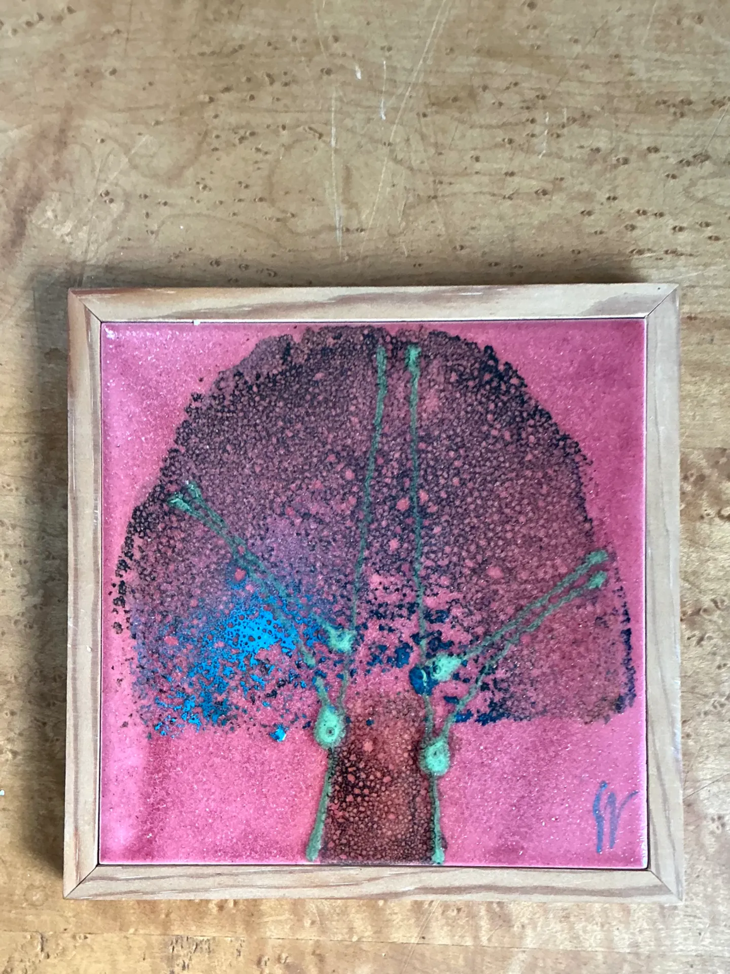 Vintage Abstract Ceramic Tile Art — additional photo 2