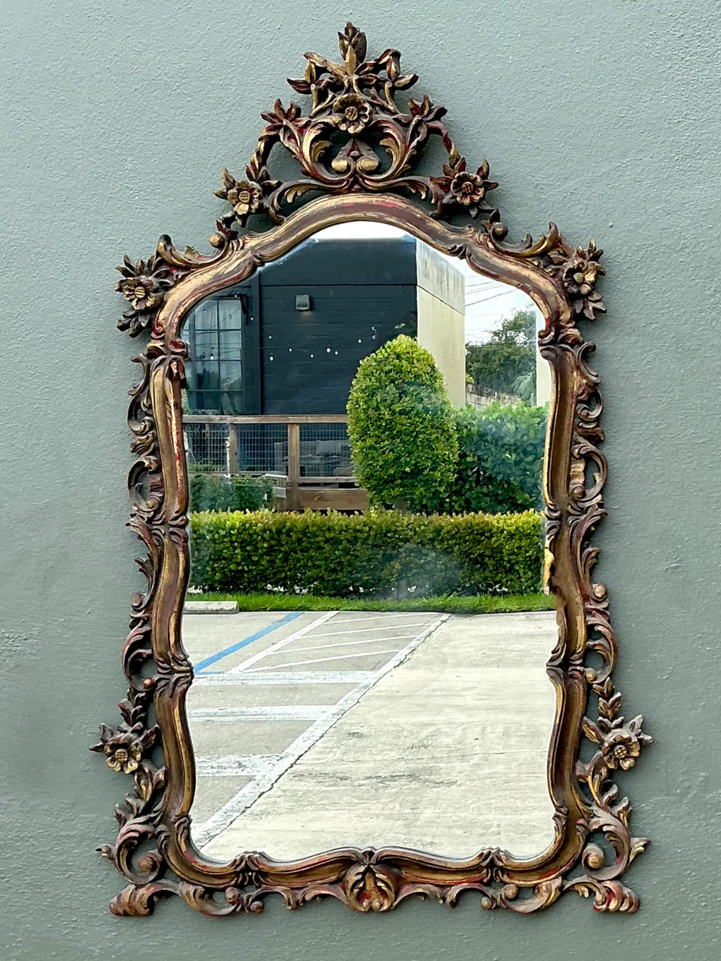 Vintage Ornate Carved Mirror — additional photo 1