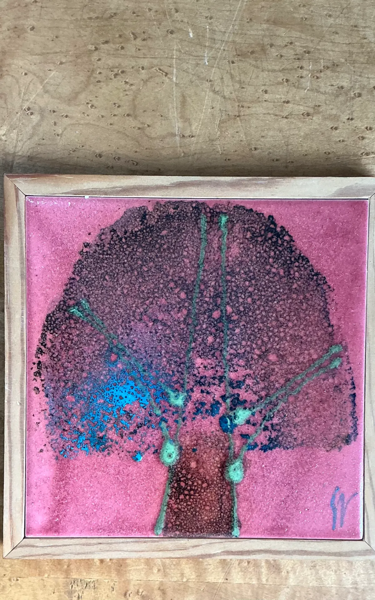 Vintage Abstract Ceramic Tile Art — additional photo 3