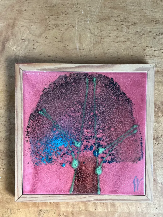 Vintage Abstract Ceramic Tile Art — additional photo 3