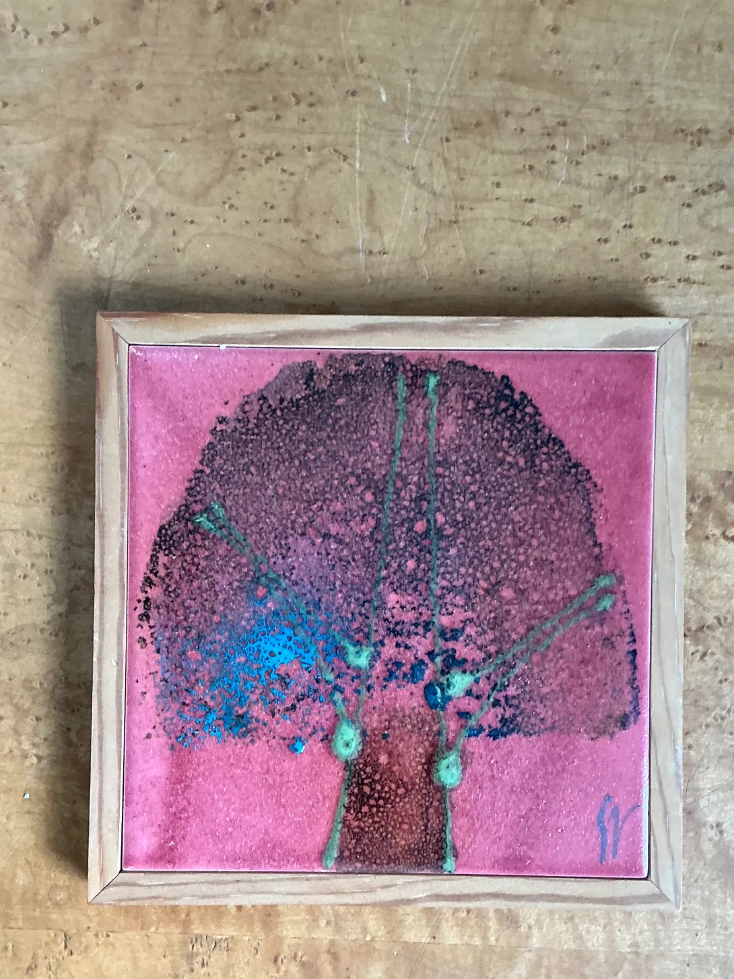 Vintage Abstract Ceramic Tile Art — additional photo 4