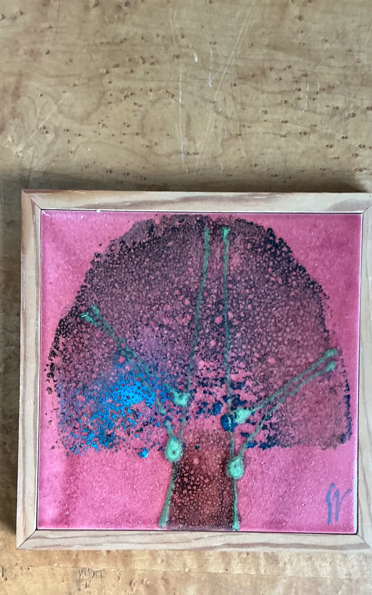 Vintage Abstract Ceramic Tile Art — additional photo 4