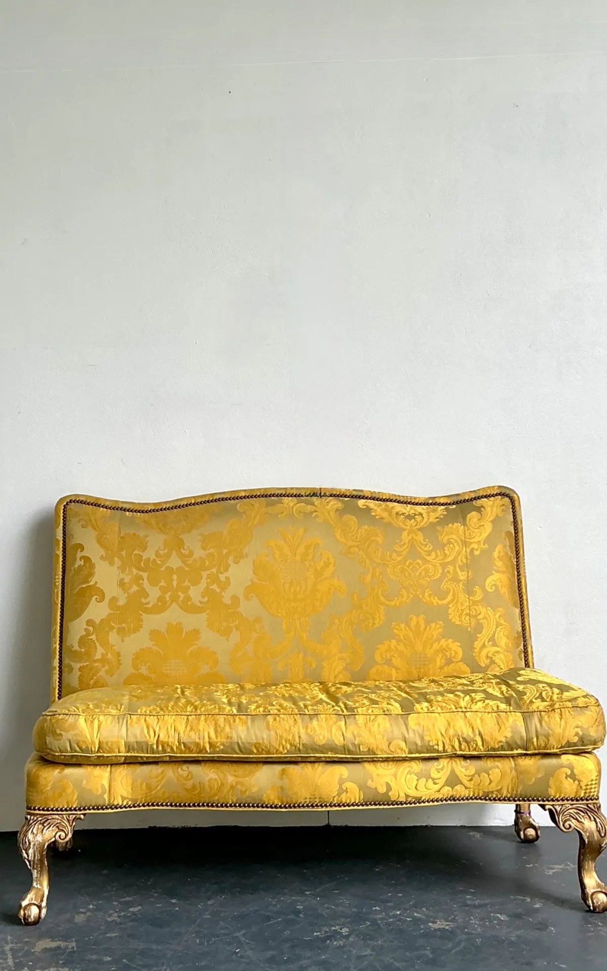 Vintage Lillian August Fleur De Lys Banquette Sofa — additional photo 3
