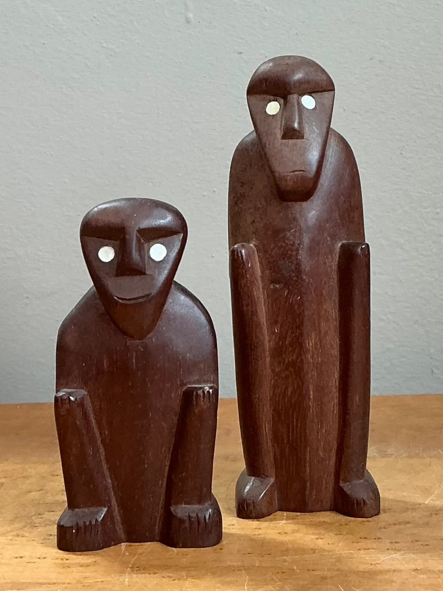 Vintage Abstract Carved Wood Figures - Set Of Two — additional photo 5