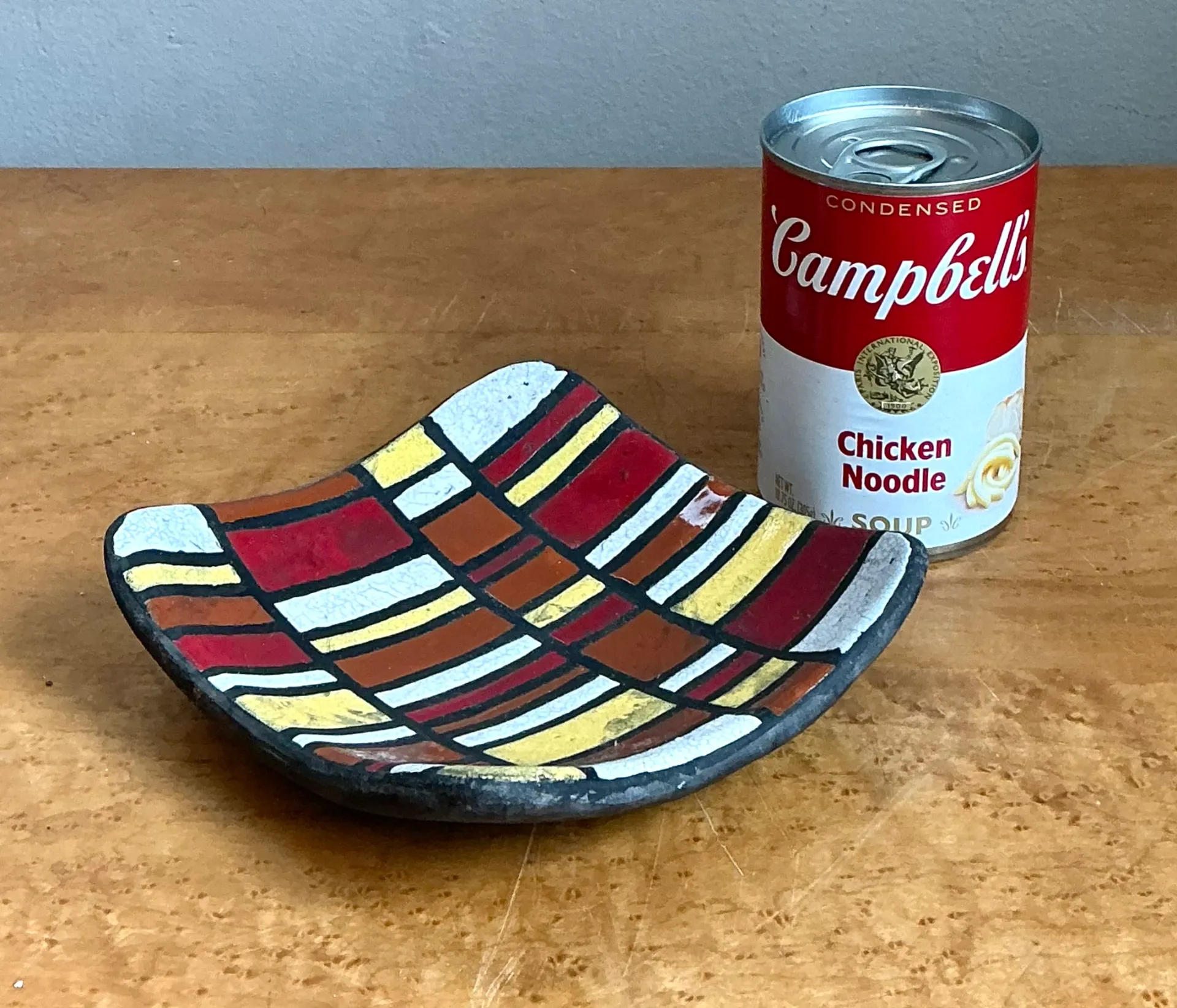 Vintage Abstract Ceramic Tile Dish — additional photo 3