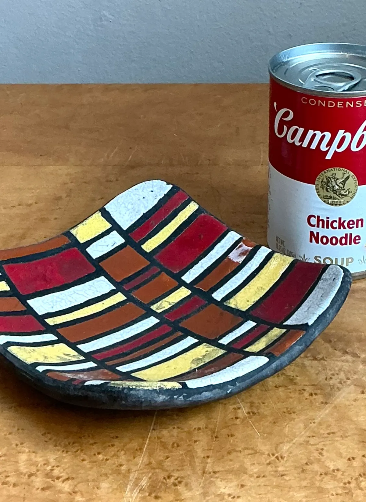 Vintage Abstract Ceramic Tile Dish — additional photo 3