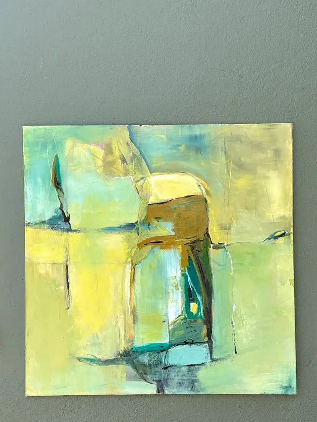 Vintage Abstract Expressionist Oil Painting on Canvas — additional photo 2