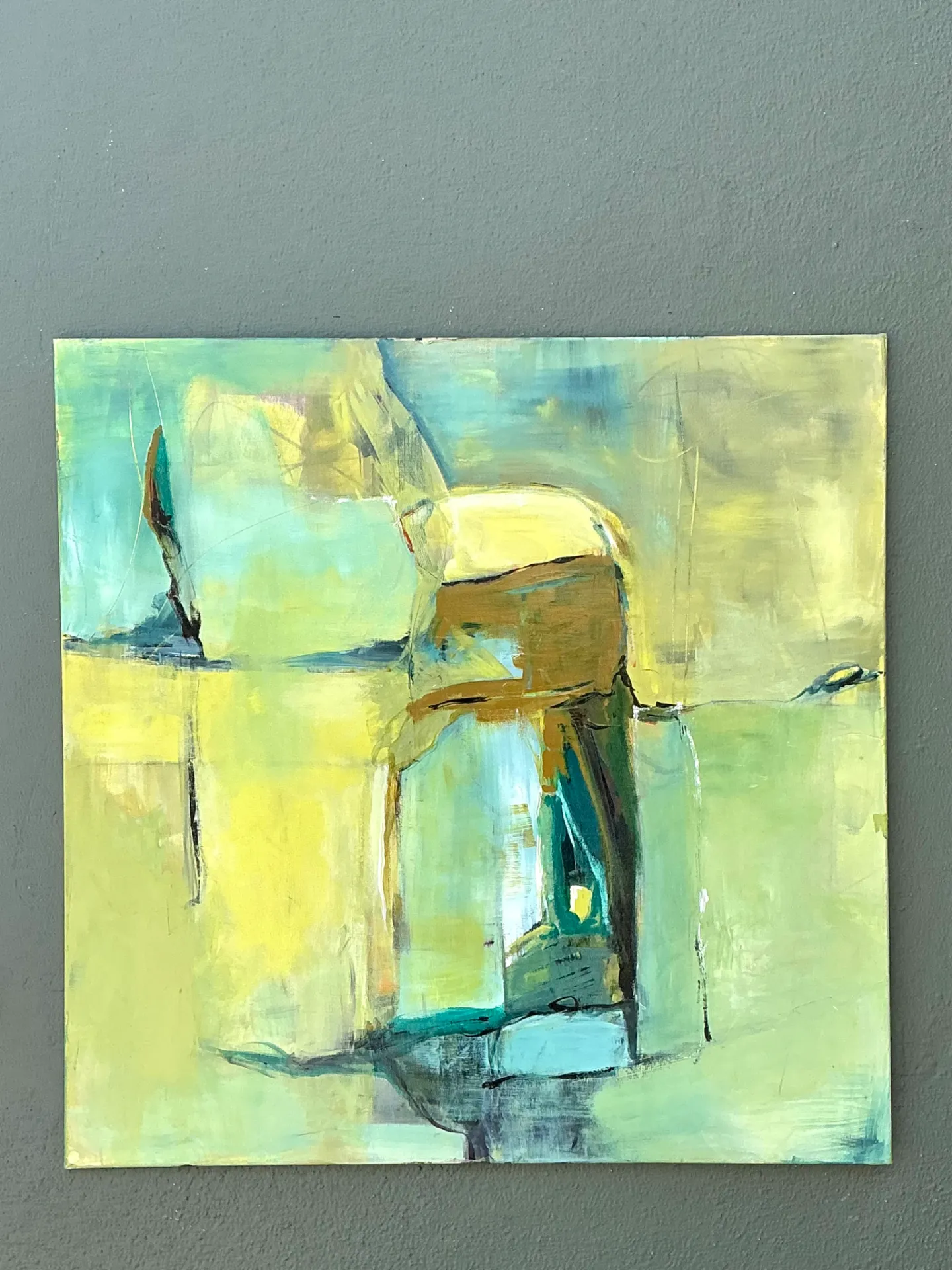 Vintage Abstract Expressionist Oil Painting on Canvas — additional photo 5