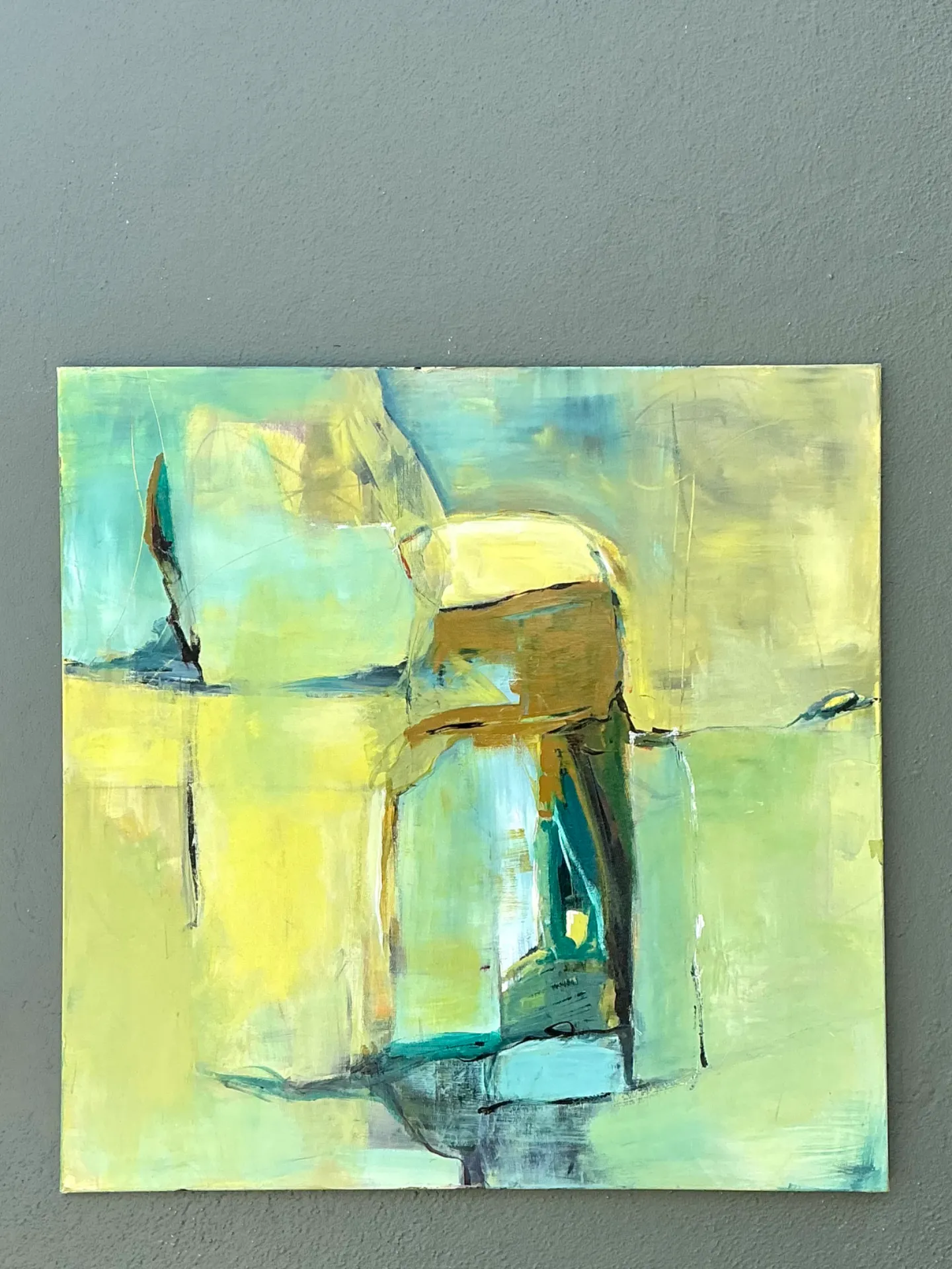 Vintage Abstract Expressionist Oil Painting on Canvas — additional photo 8